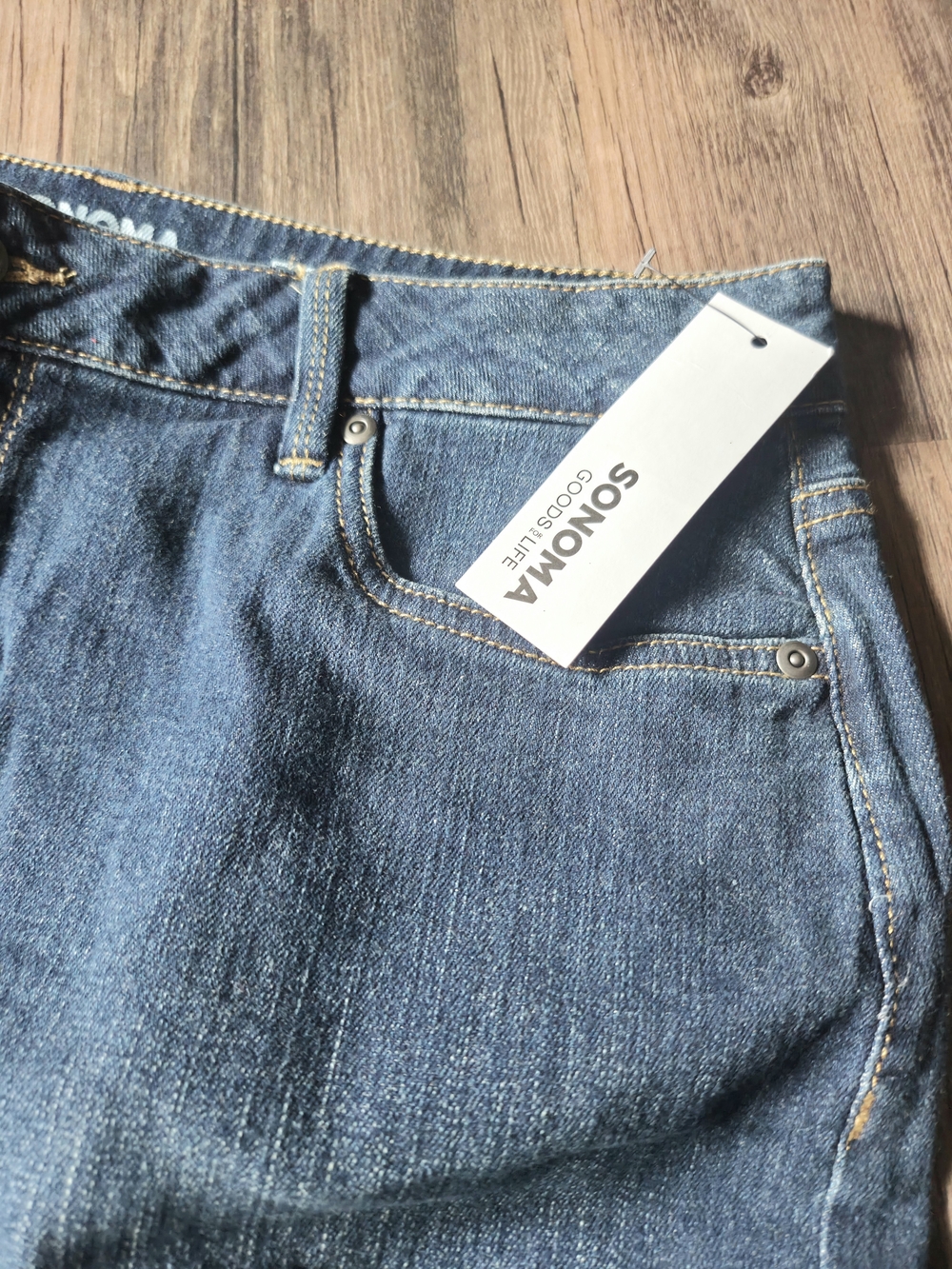 NWT SONOMA Denim Jean Skirt in Dark Wash Sz 12, Short Skirt - Picture 5 of 11